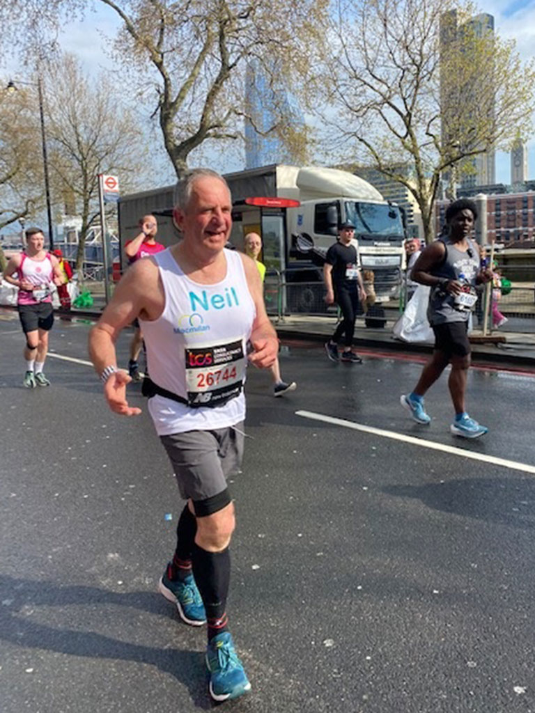 Neil running a marathon